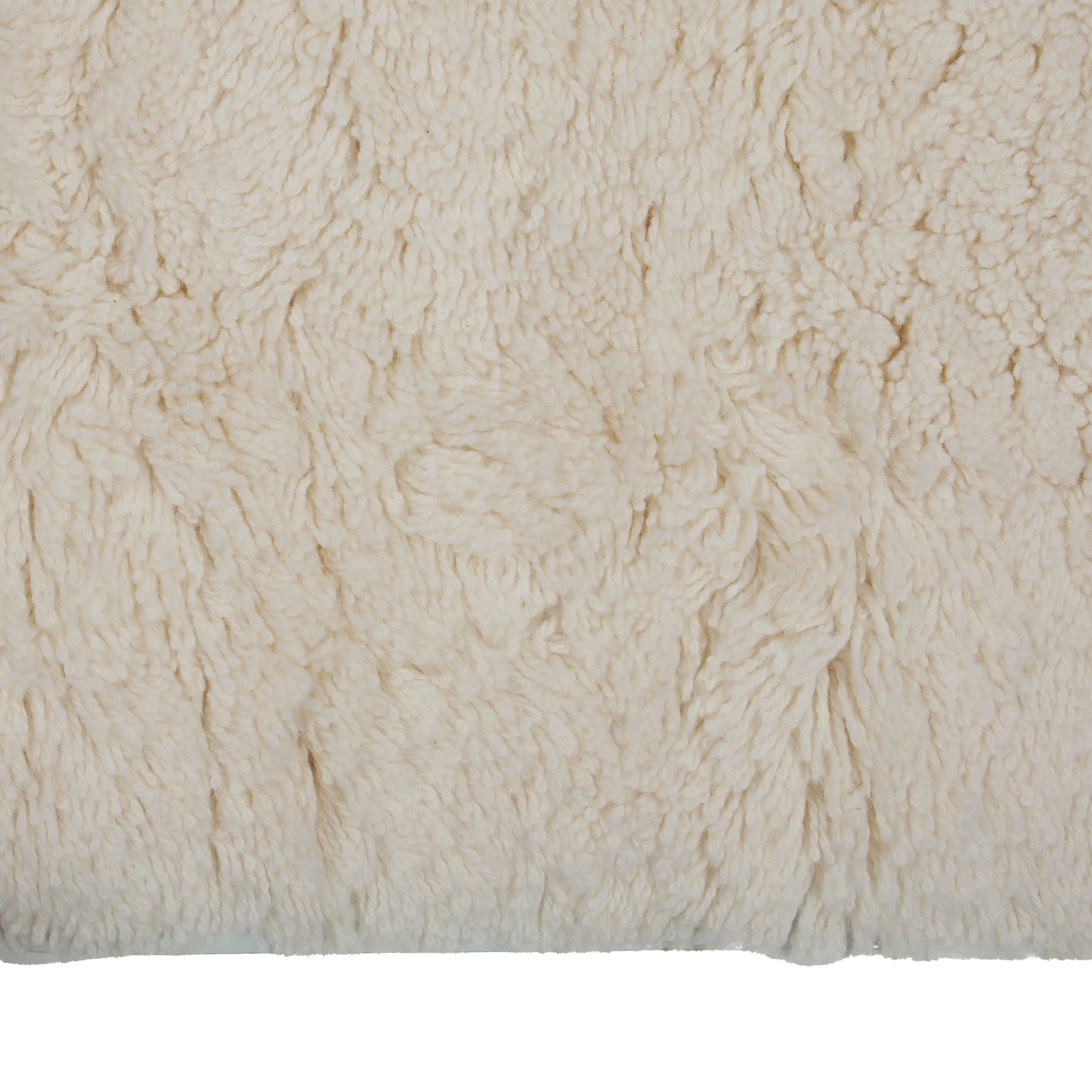 Ivory Solid Wool Runner - 8'x 18'
