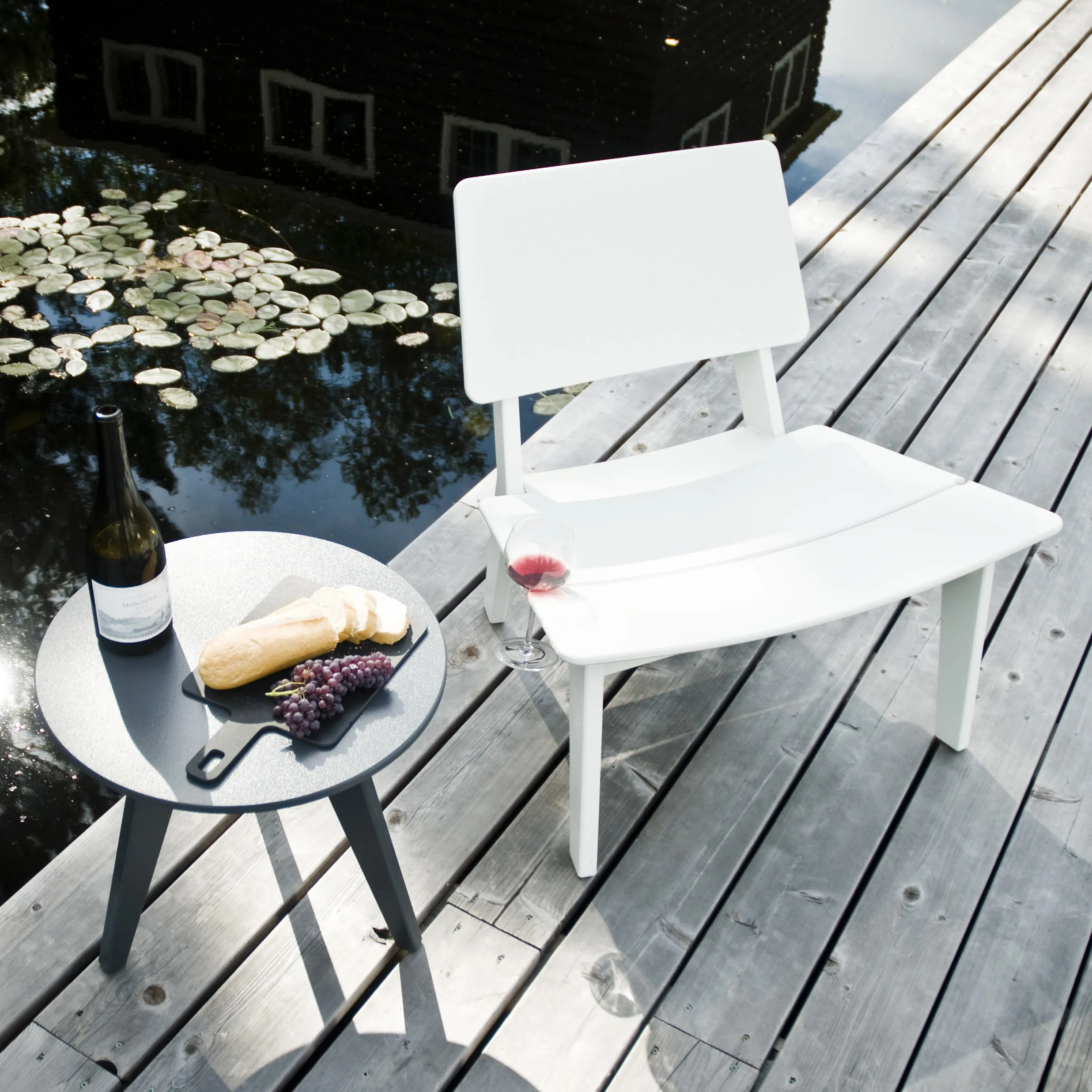 Lago Lounge Chair and Satellite End Table Bundle