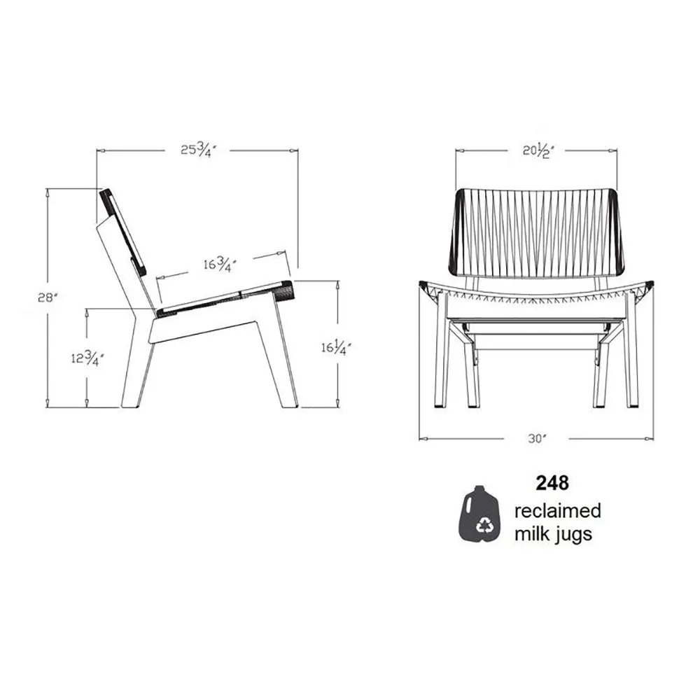 Lago Lounge Chair and Satellite End Table Bundle