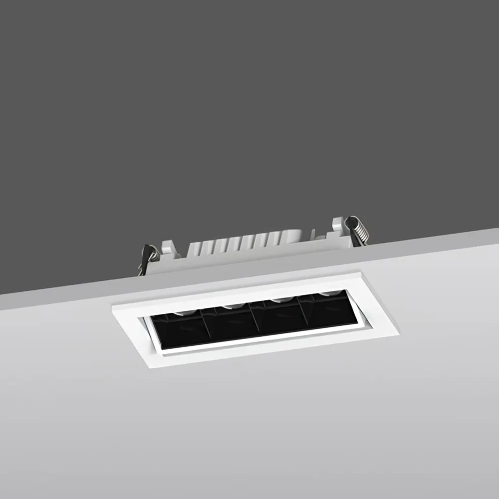 LED Downlight Recessed 10w 3K Non-Dimmable L123 x W64 x H55mm Cutout:113 x 50mm 29D Beam Black IP20