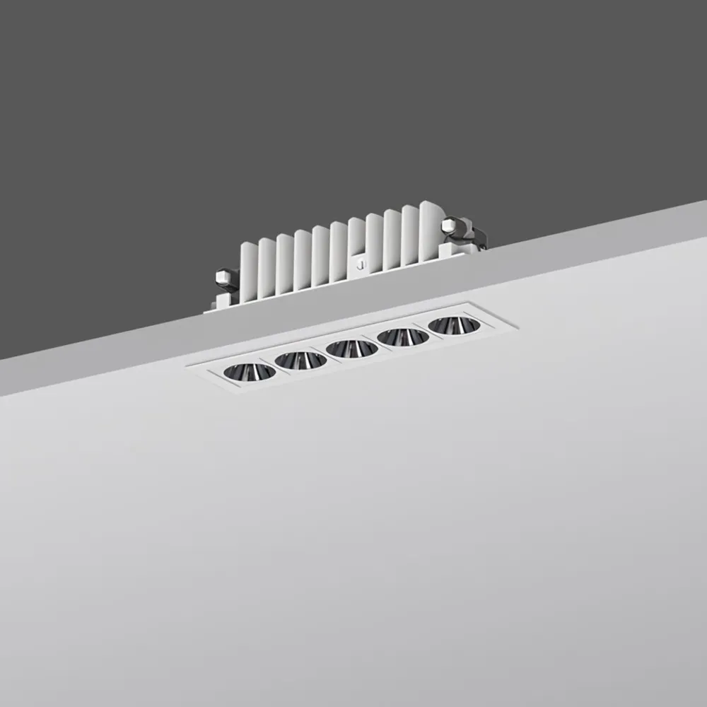 LED Downlight Recessed 12w 3K Non-Dimmable L111 x W31 x H43mm Cutout: 104x25mm 36D Beam Black IP20