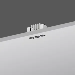 LED Downlight Recessed 7w 3K Non-Dimmable L63 x W23 x H43mm Cutout: 68 x 28mm 24D Beam Black IP20