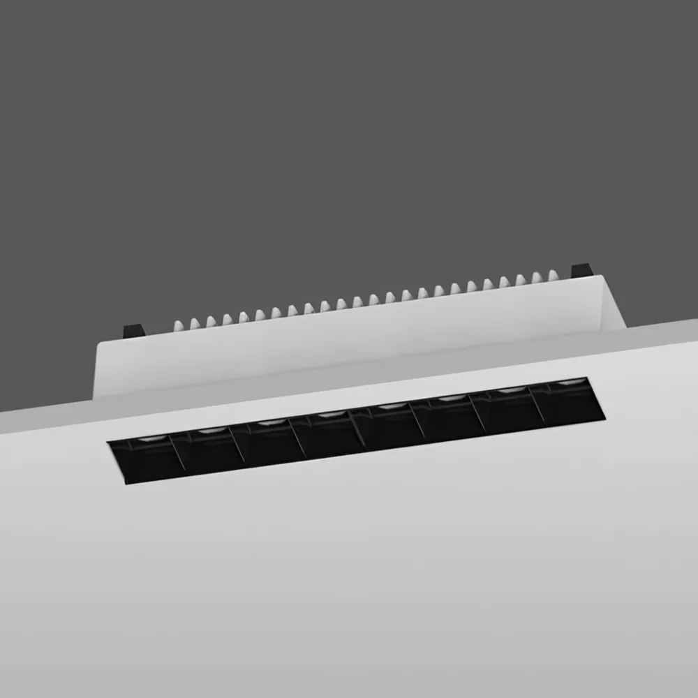 LED Downlight Trimless 20w 3K Non-Dimmable L231 x W66 x H56mm Cutout:210 x 40mm 50D Beam White IP20