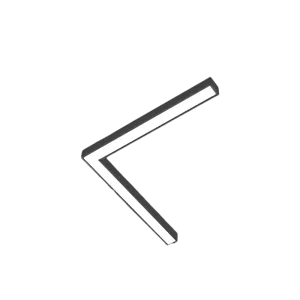 Linear Luminaire Slim25 L-Shaped Splicing 11w 3K Black Size:275x275x22mm