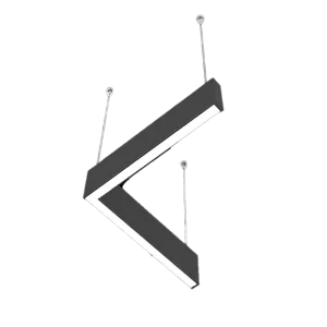 Linear Luminaire Slim25 L-Shaped Splicing 22w 3K Black Size:275x275x100mm