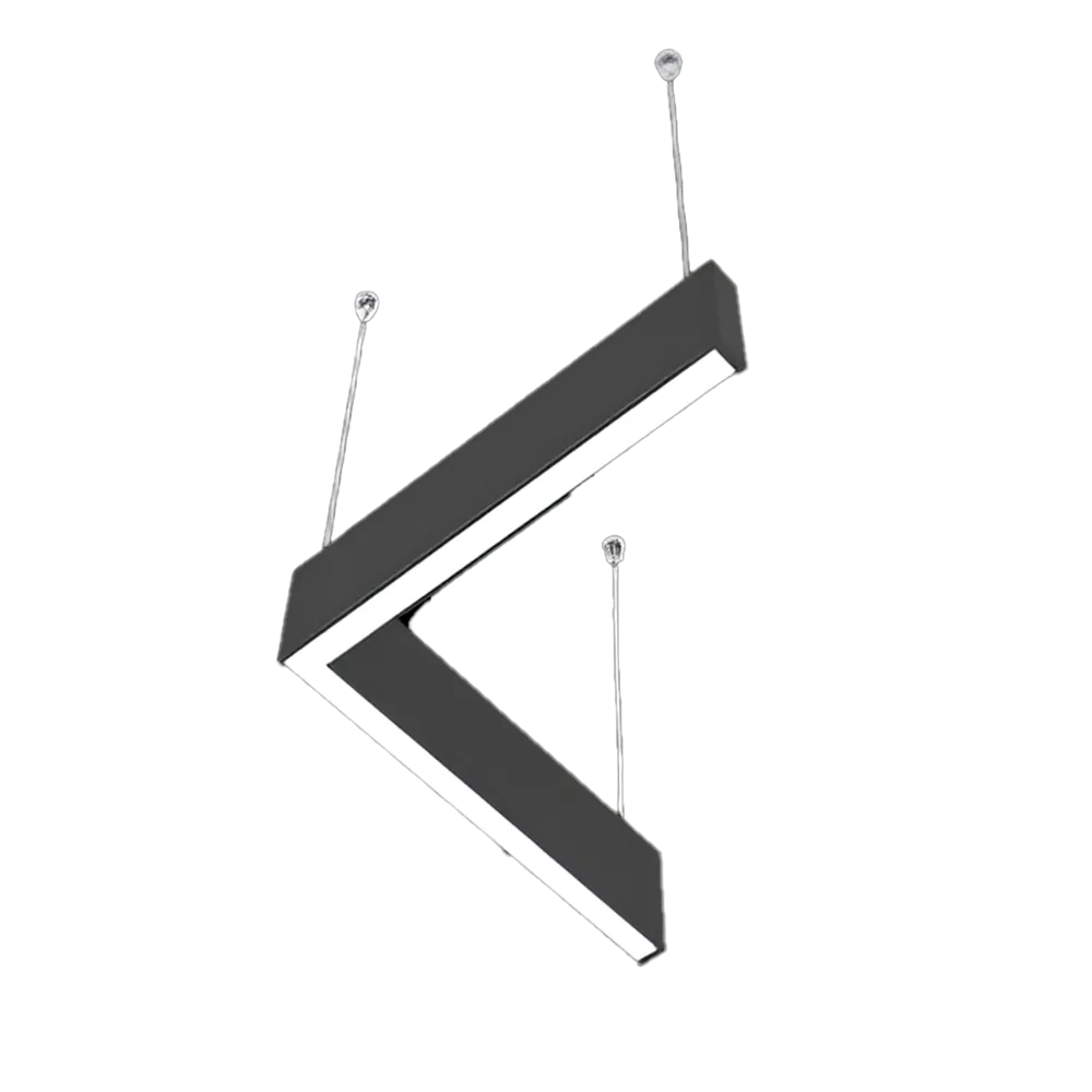 Linear Luminaire Slim25 L-Shaped Splicing 22w 3K Black Size:275x275x100mm