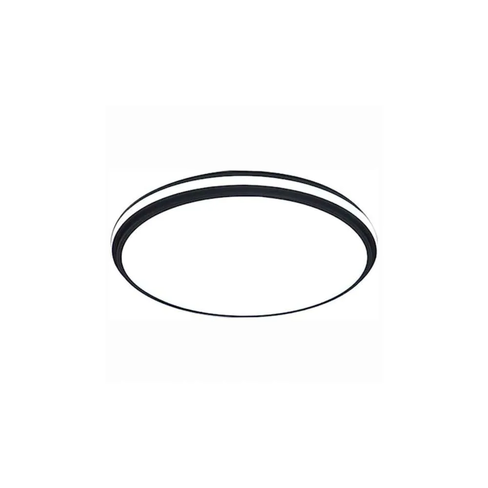Liper LED Surface Light 50W Black Round Edge Weatherproof IP65