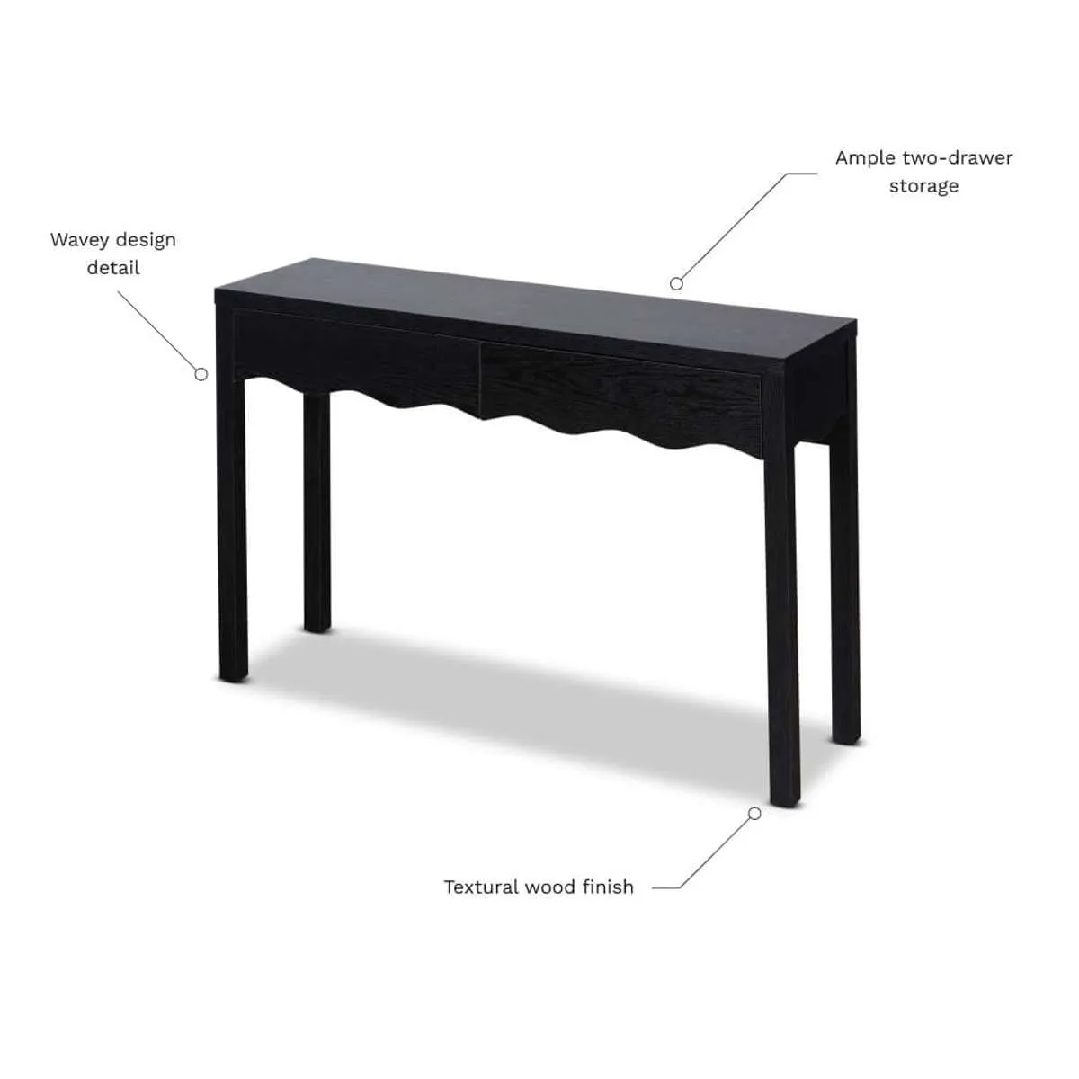 Malena Console Table - Black Mocka
