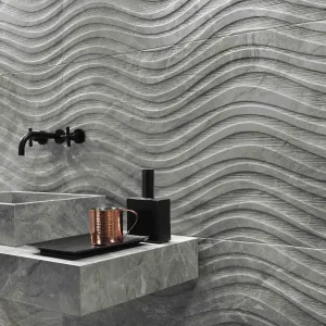 Marble Experience Orobico Grey 4D Decor Porcelain Tile 60x120cm Matt