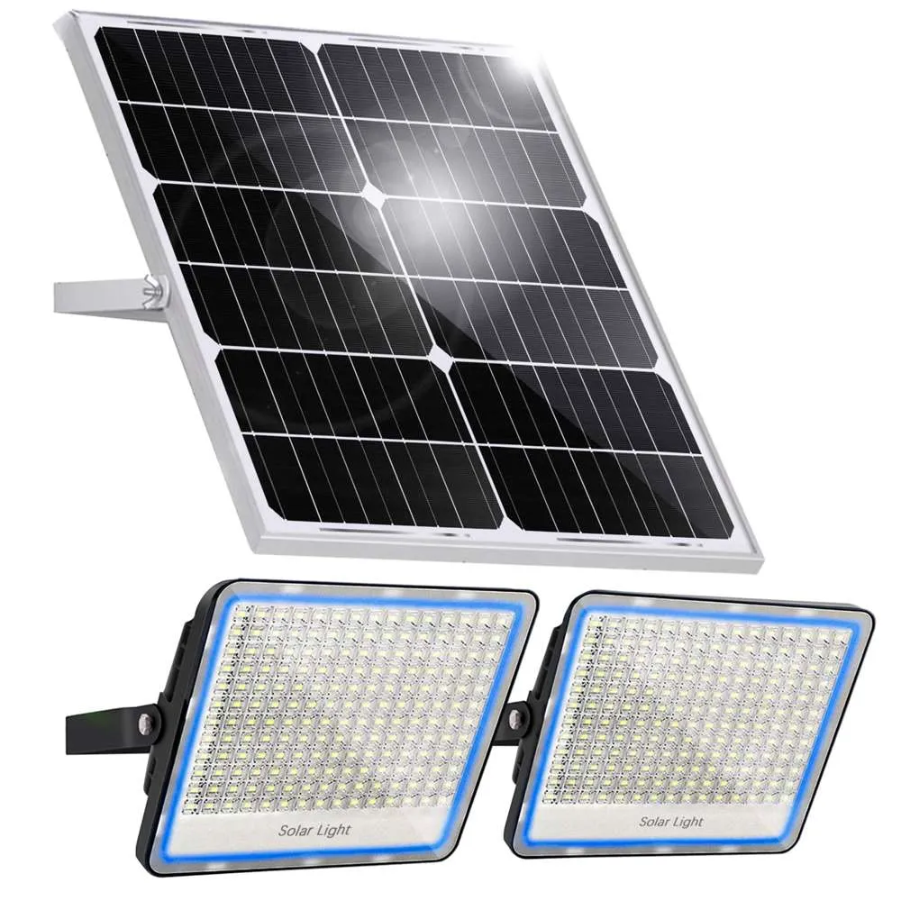 Matrix LED Solar FloodLight Dual Remote Control Weatherproof 120W IP65