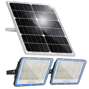 Matrix LED Solar FloodLight Dual Remote Control Weatherproof 120W IP65