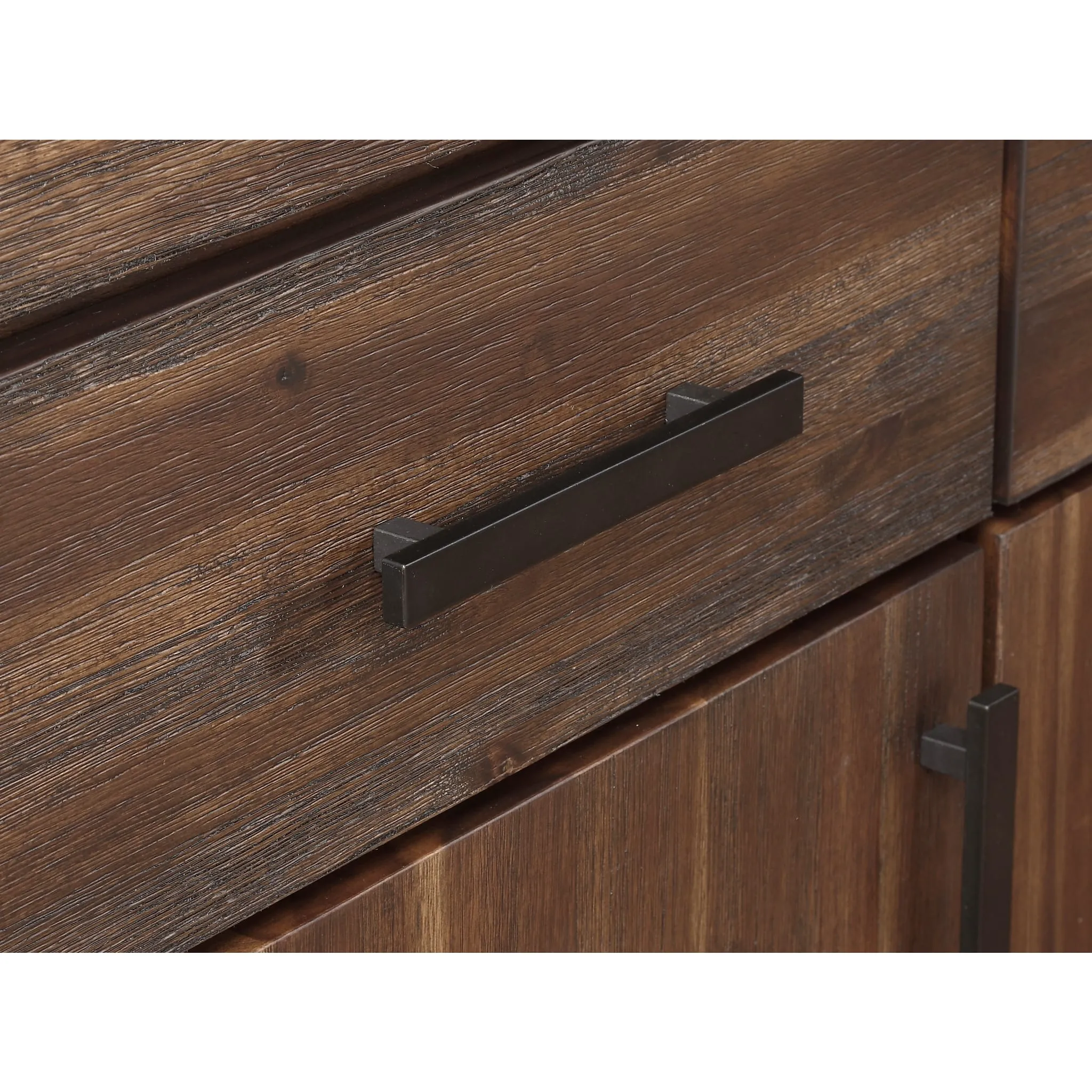 Meadow Three Drawer Three Door Solid Wood Sideboard in Brick Brown Modus