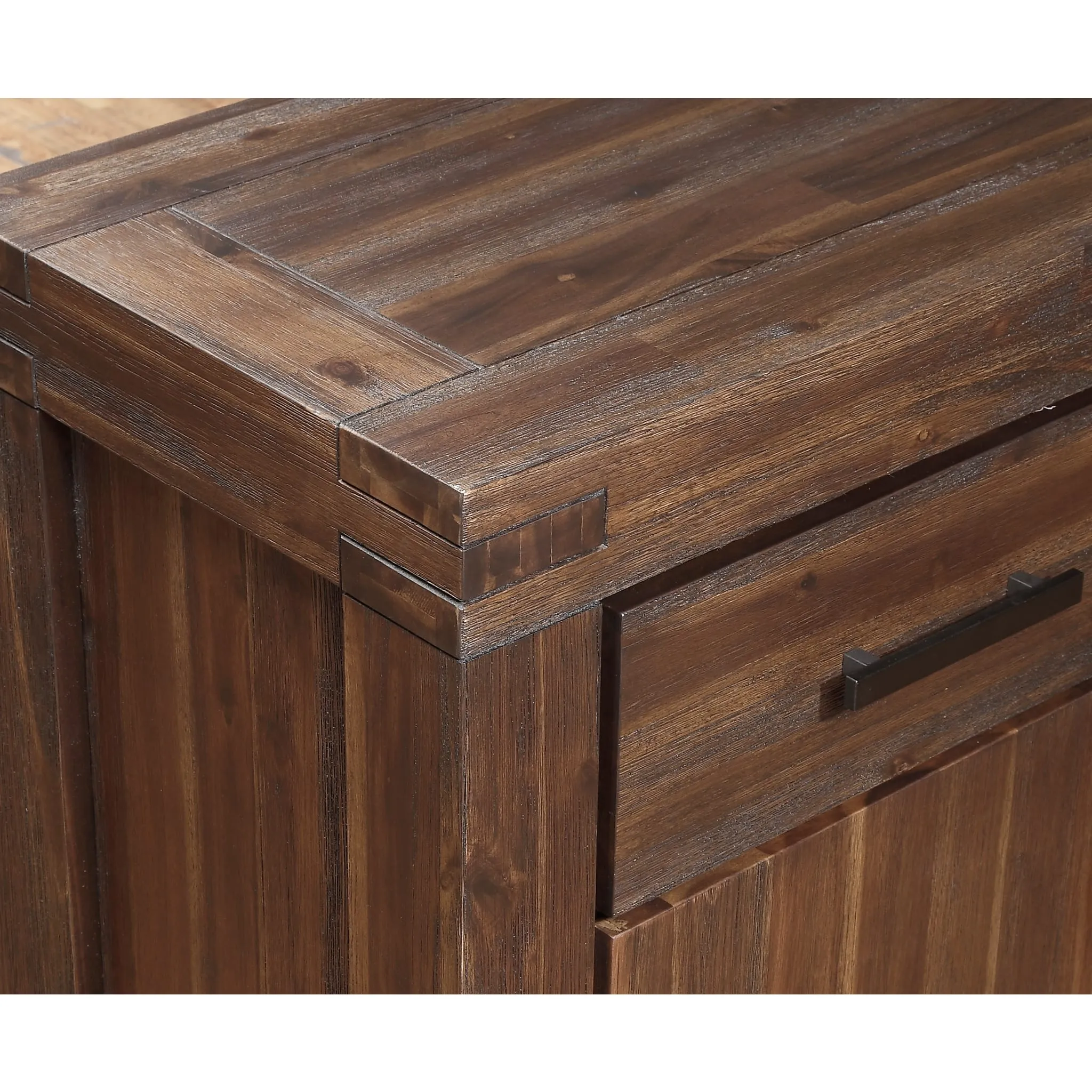 Meadow Three Drawer Three Door Solid Wood Sideboard in Brick Brown Modus