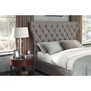 Melina Tufted Upholstered Headboard in Dolphin Linen Modus