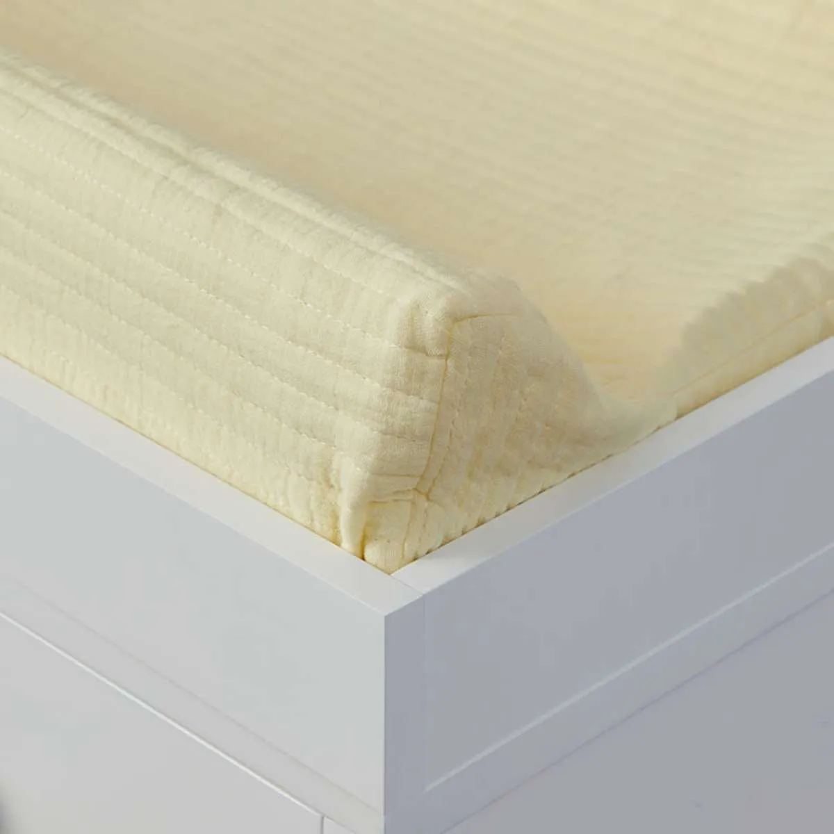 Mocka Cotton Change Mat Cover - Buttermilk Mocka
