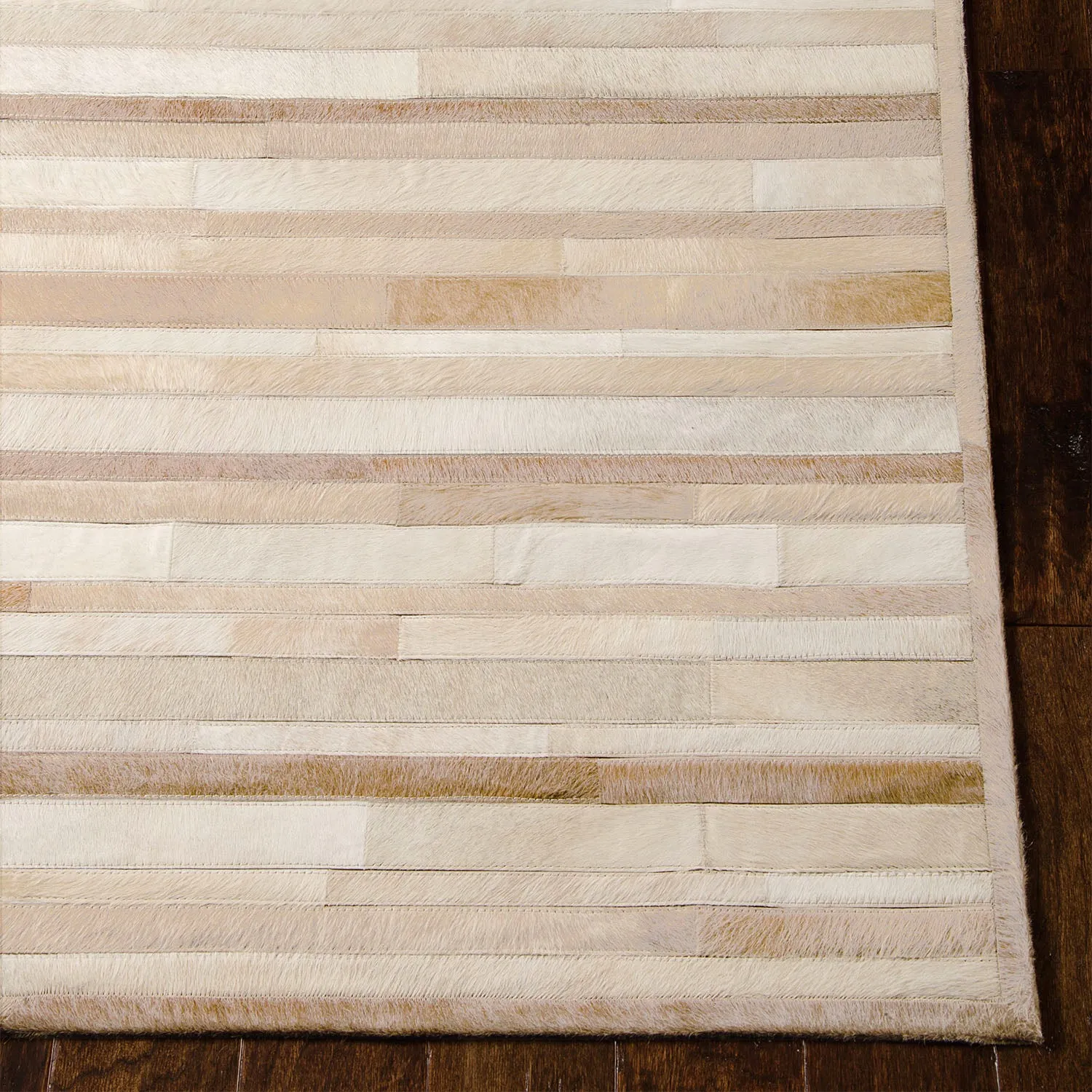 Modern Handwoven Hide Rug - 9' x 12'