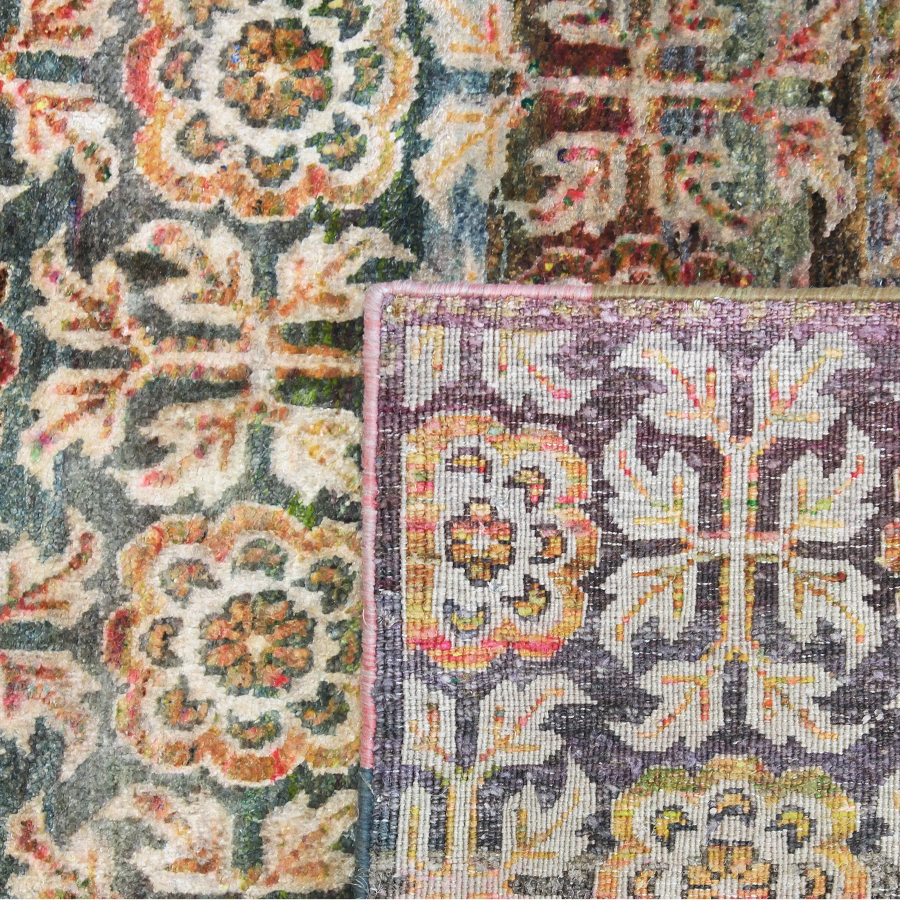 Multicolored Alchemy Transitional Silk Runner - 3' x 18'