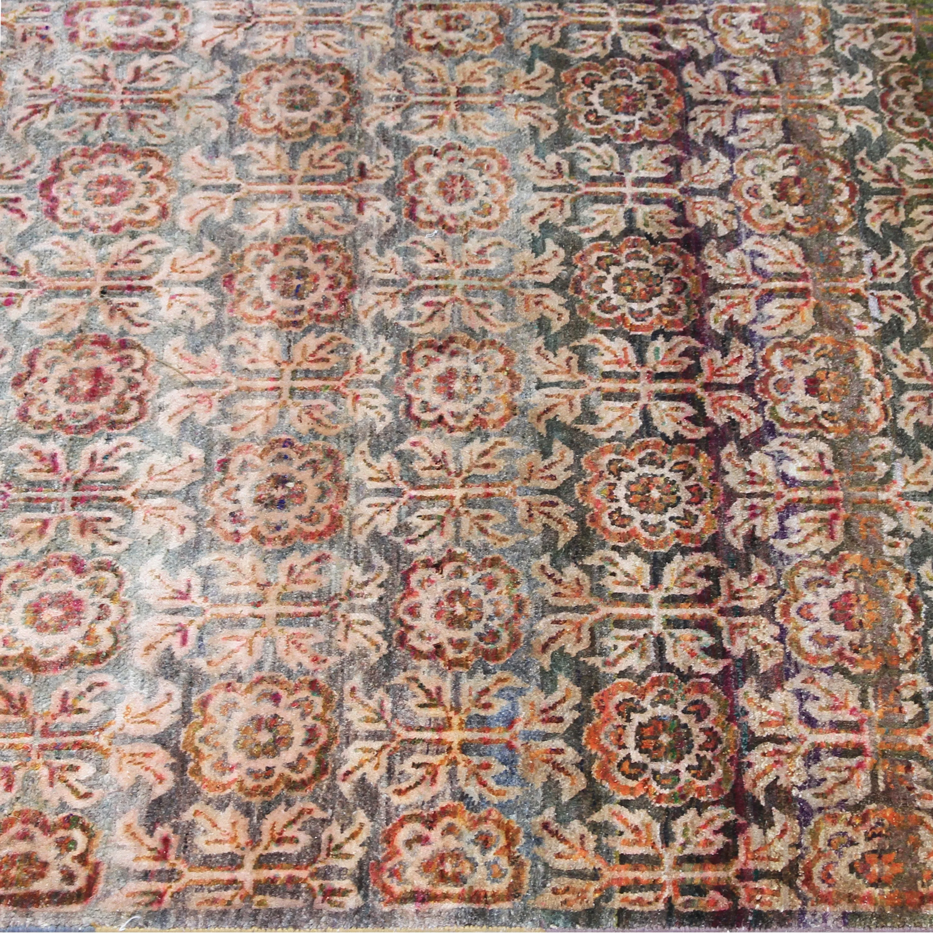 Multicolored Alchemy Transitional Silk Runner - 3' x 18'