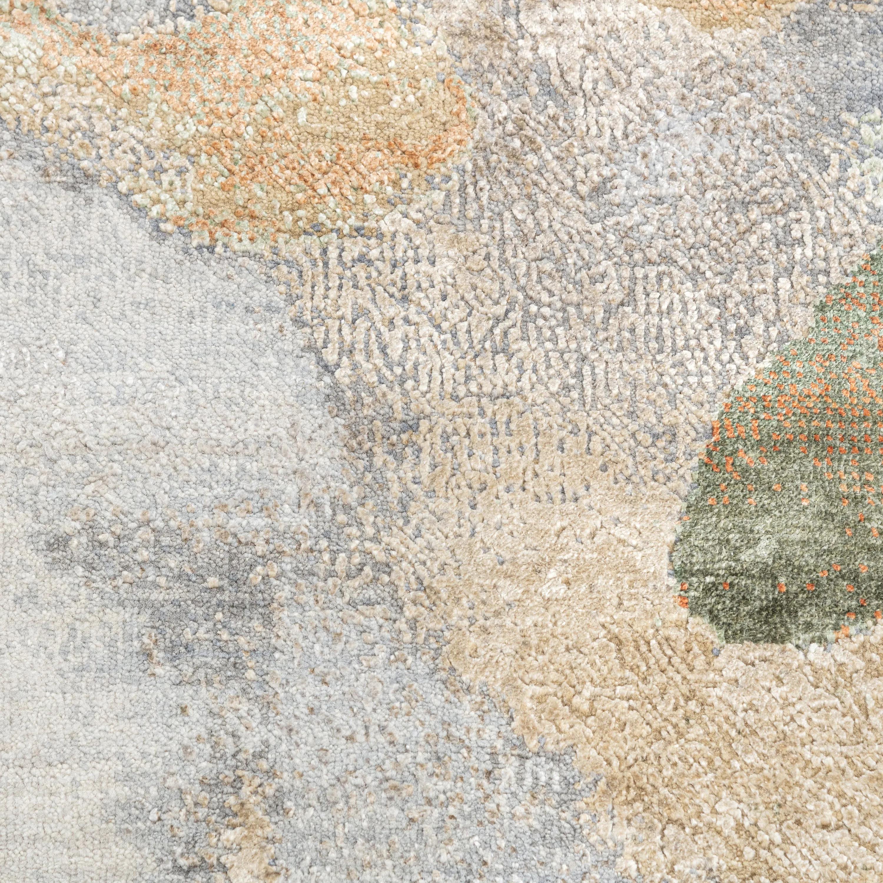 Multicolored Contemporary Silk Rug - 8' x 10'