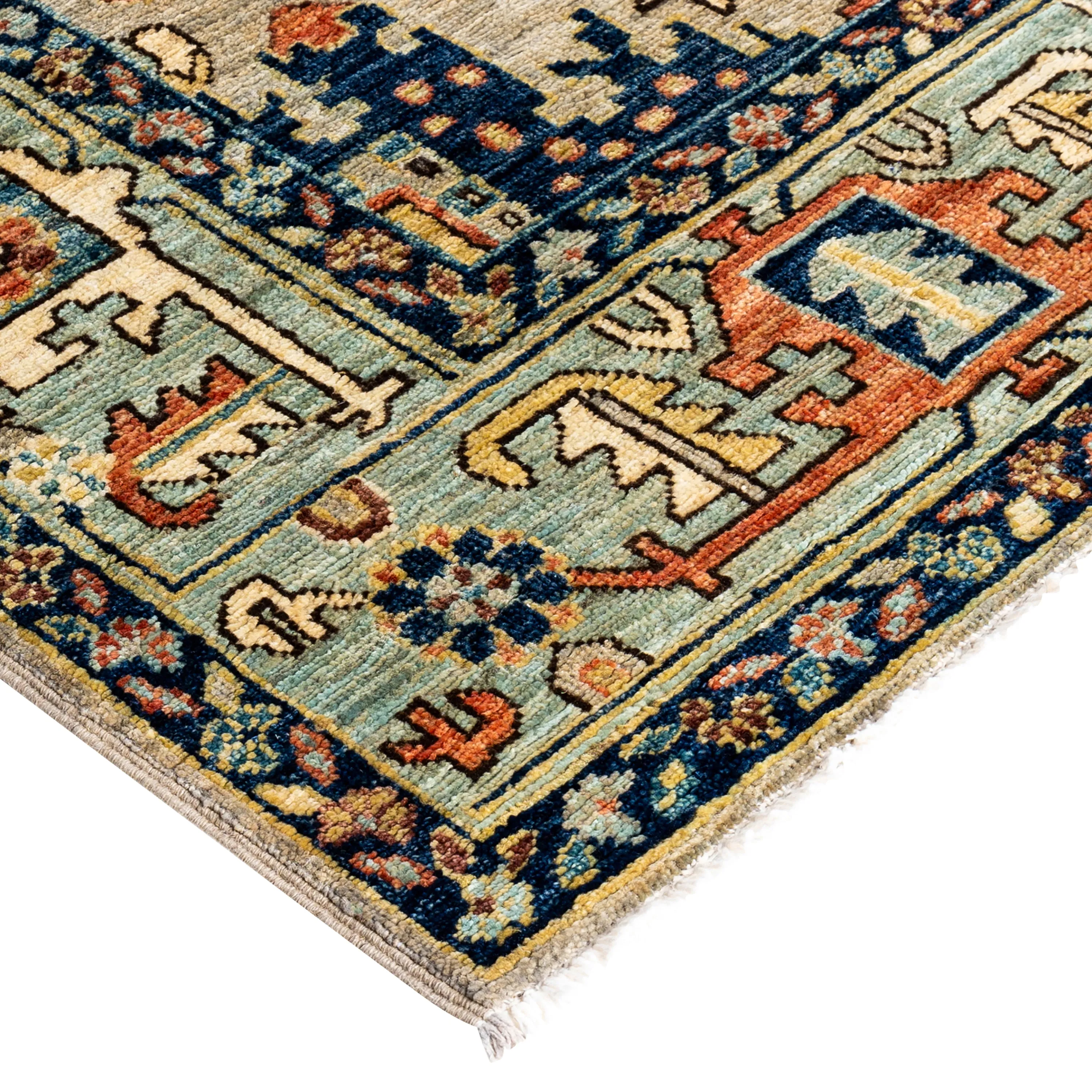 Multicolored Traditional Serapi Wool Rug - 6'2" x 8'10"