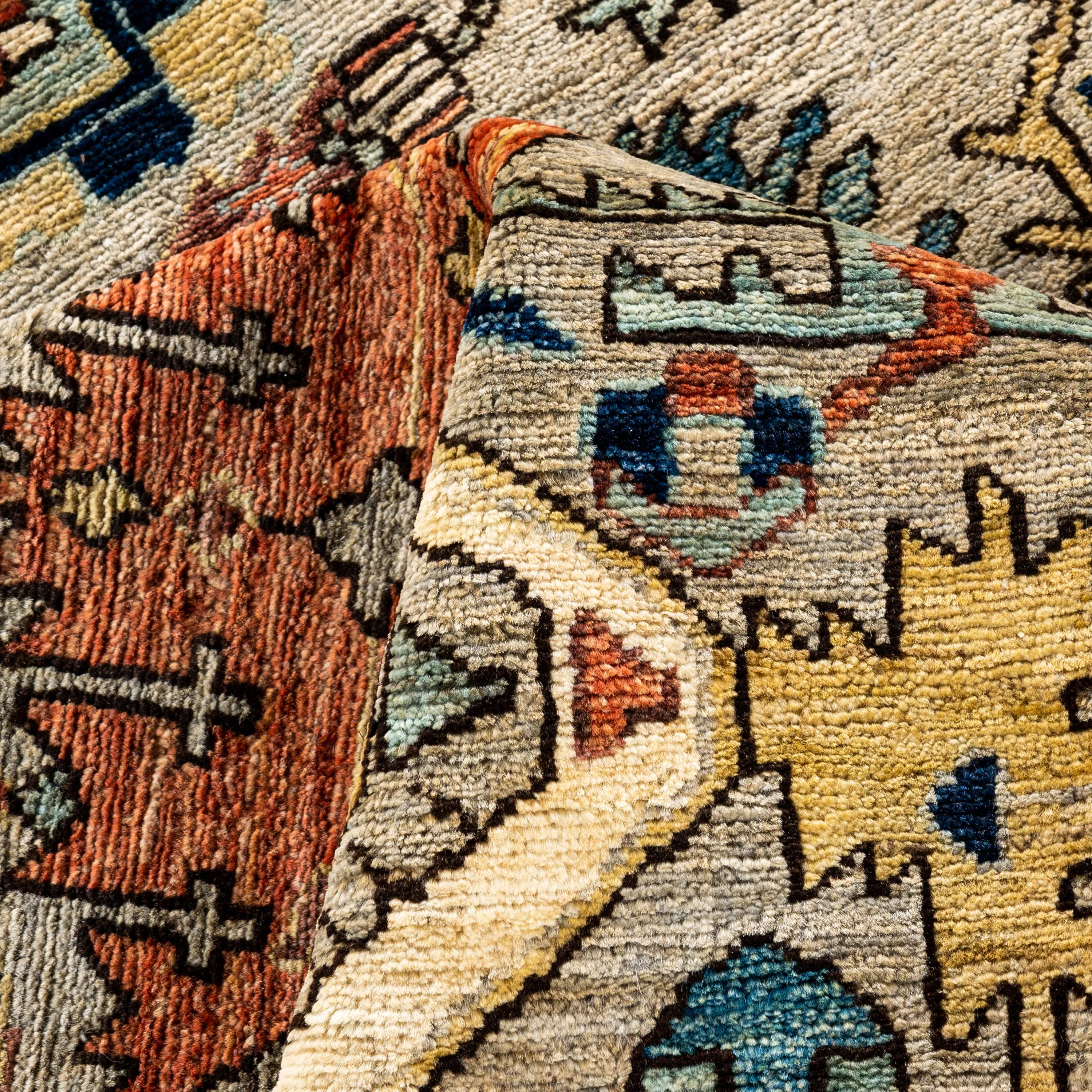 Multicolored Traditional Serapi Wool Rug - 6'2" x 8'10"