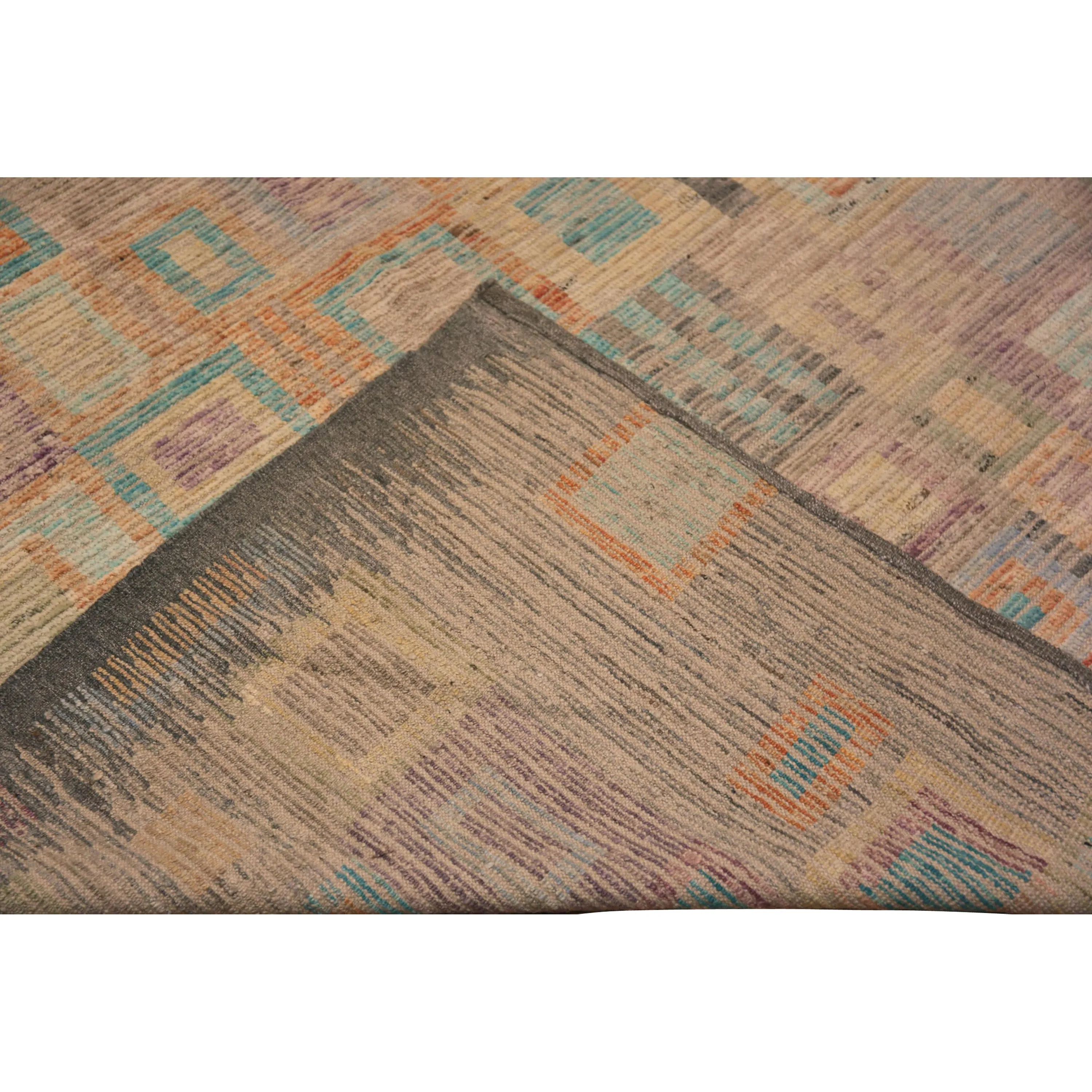 Multicolored Zameen Transitional Wool Rug - 13'7" x 16'1"