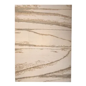 Natural Contemporary Wool Silk Rug - 9' x 12'