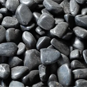 Natural Pebbles Black Polished 10kg