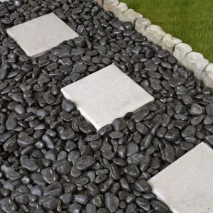 Natural Pebbles Polished Black 20kg