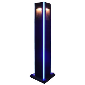 Nebula 7W LED Bollard 6500K w/ Red Strip 80cm 120 x 120 x 2.5mm