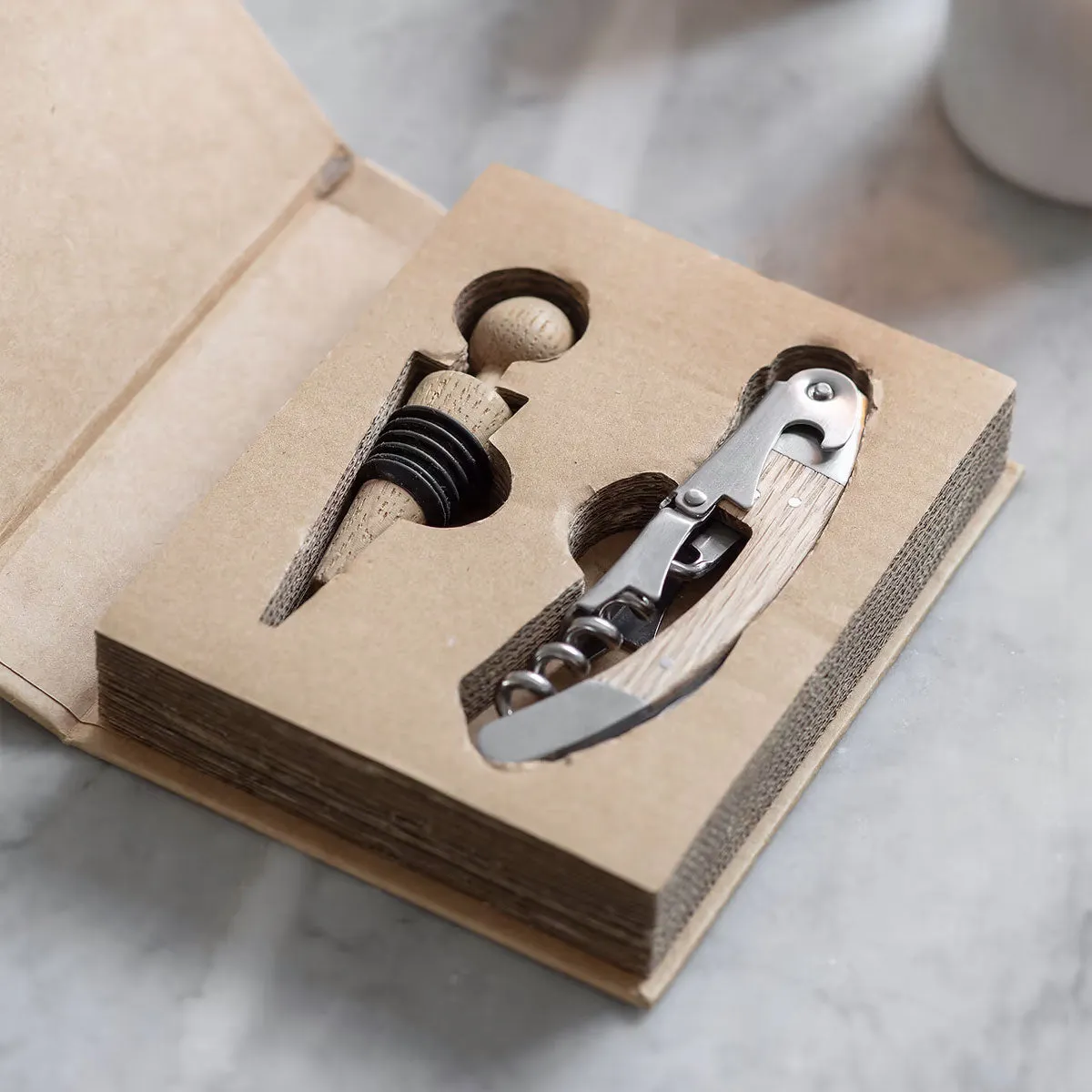Oak Bottle Opener Gift Set Funky Chunky