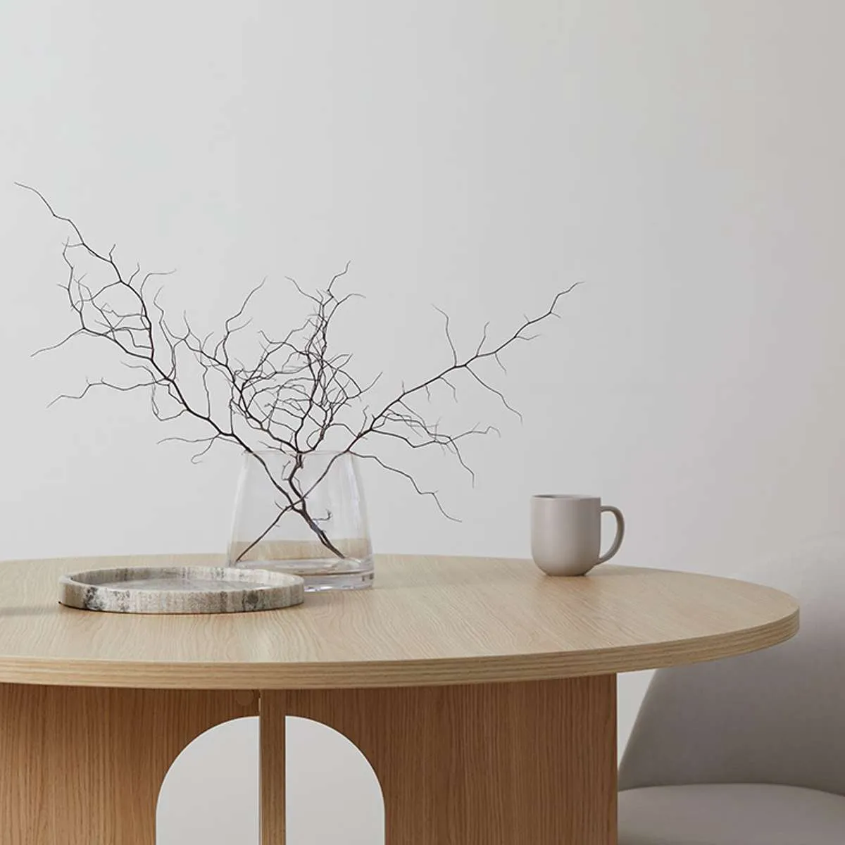 Ora Four Seater Round Dining Table Mocka