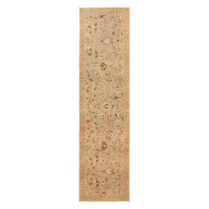 Orange & Blue Antique Khorassan Rug - 3'10" x 14'6"