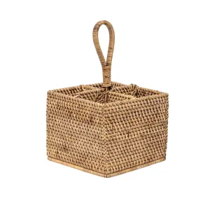 Organic Rattan Cutlery Holder Zoco Home