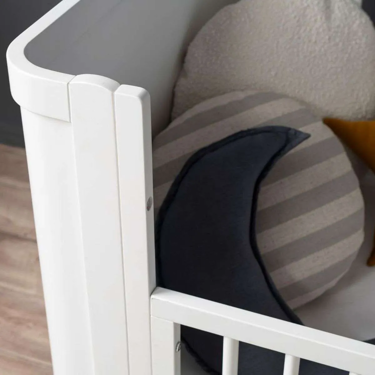 Orlando Cot Toddler Bed Half Frame - White Mocka