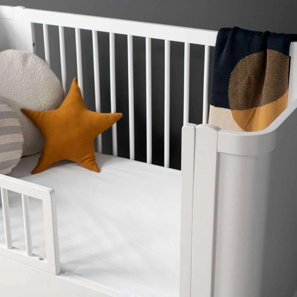 Orlando Cot Toddler Bed Half Frame - White Mocka