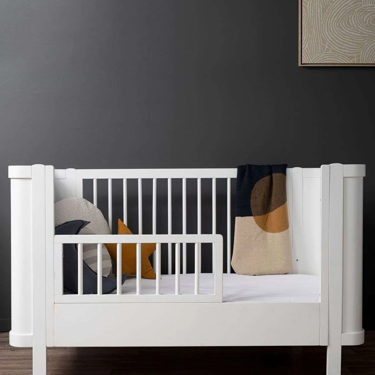 Orlando Cot Toddler Bed Half Frame - White Mocka