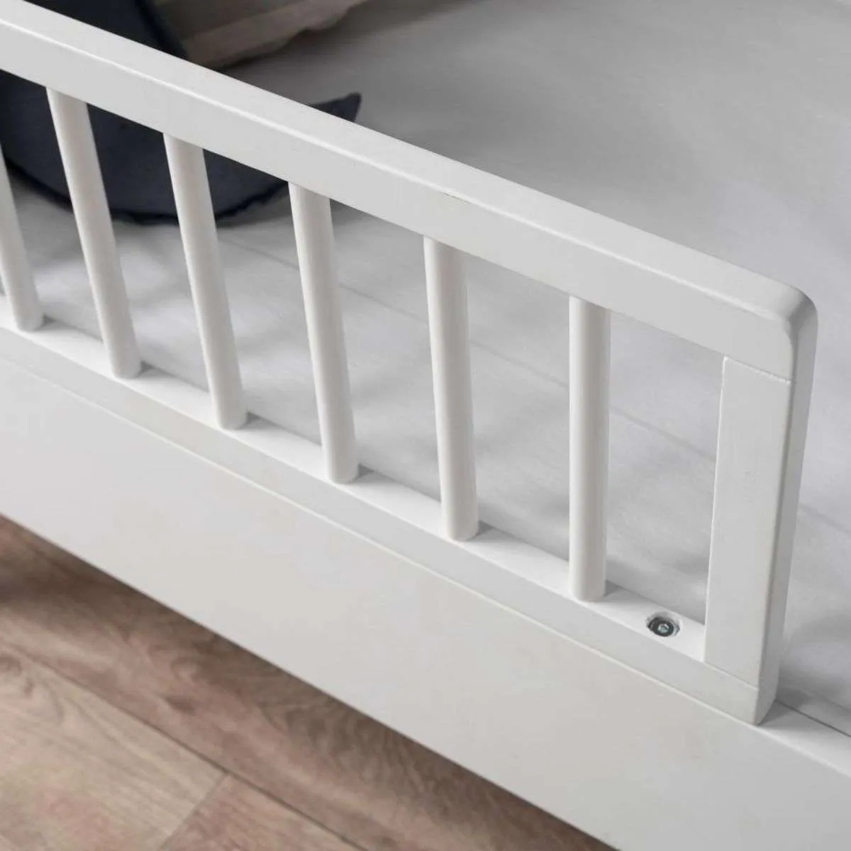 Orlando Cot Toddler Bed Half Frame - White Mocka