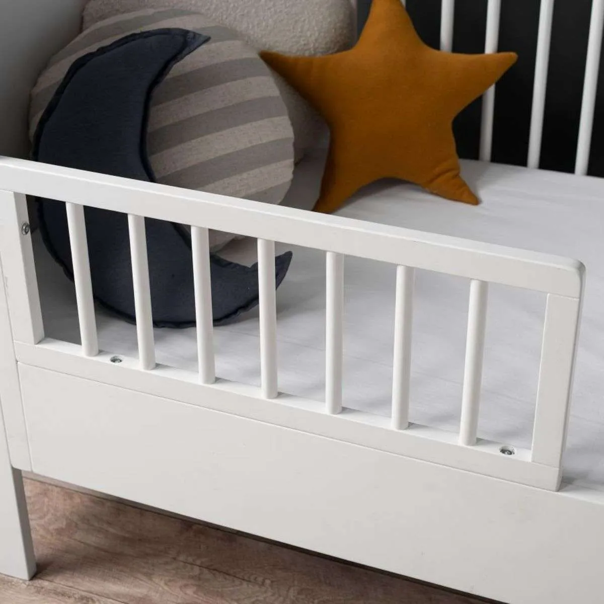 Orlando Cot Toddler Bed Half Frame - White Mocka