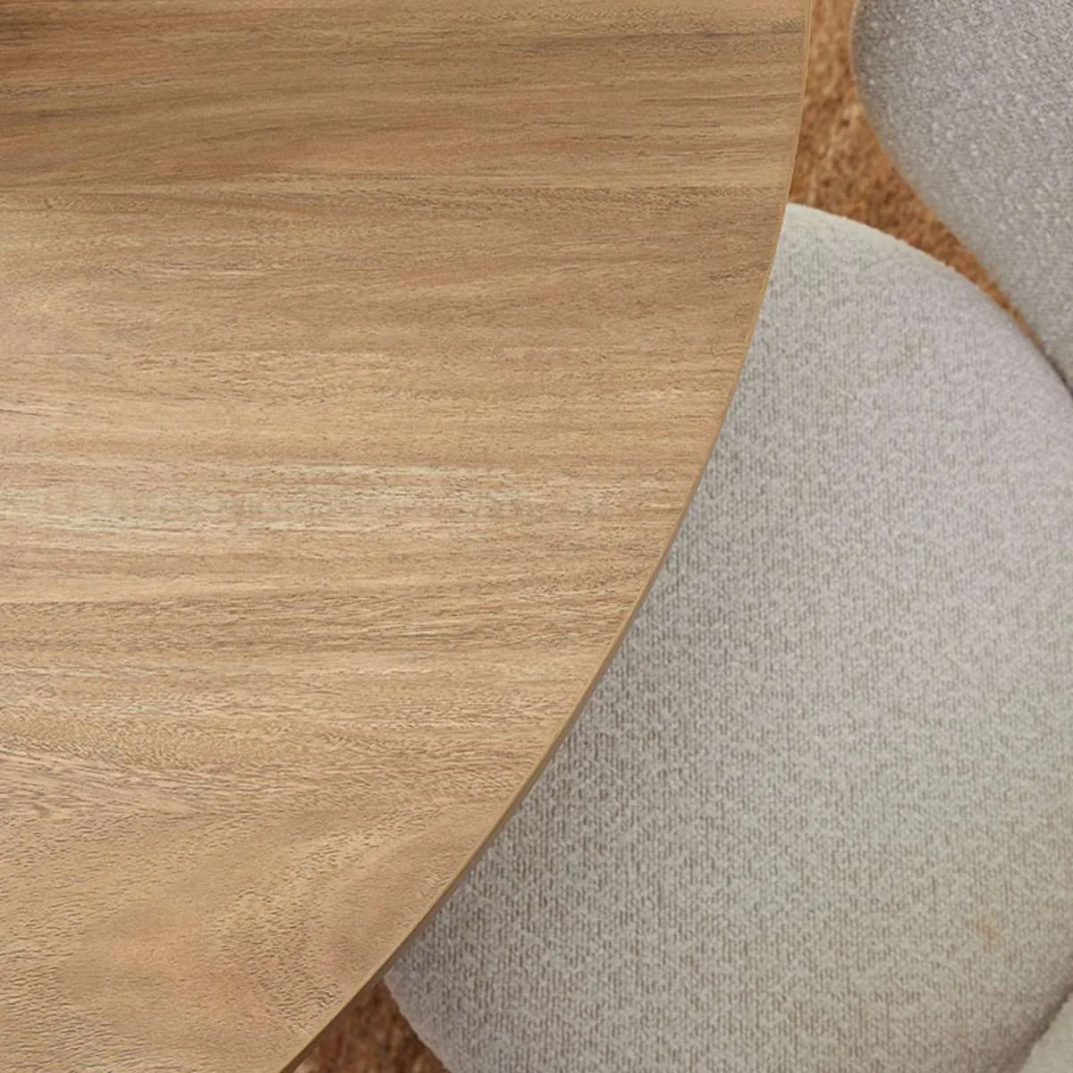Otis Round Four Seater Dining Table - Pecan Mocka