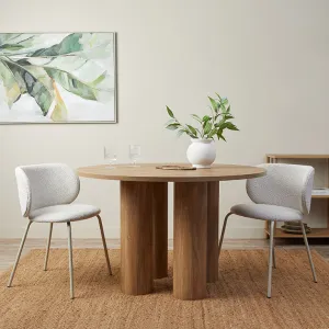 Otis Round Four Seater Dining Table - Pecan Mocka
