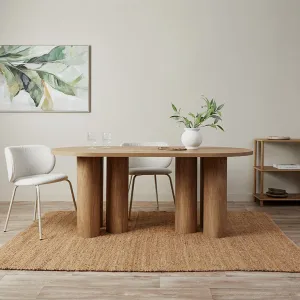 Otis Six Seater Dining Table - Pecan Mocka