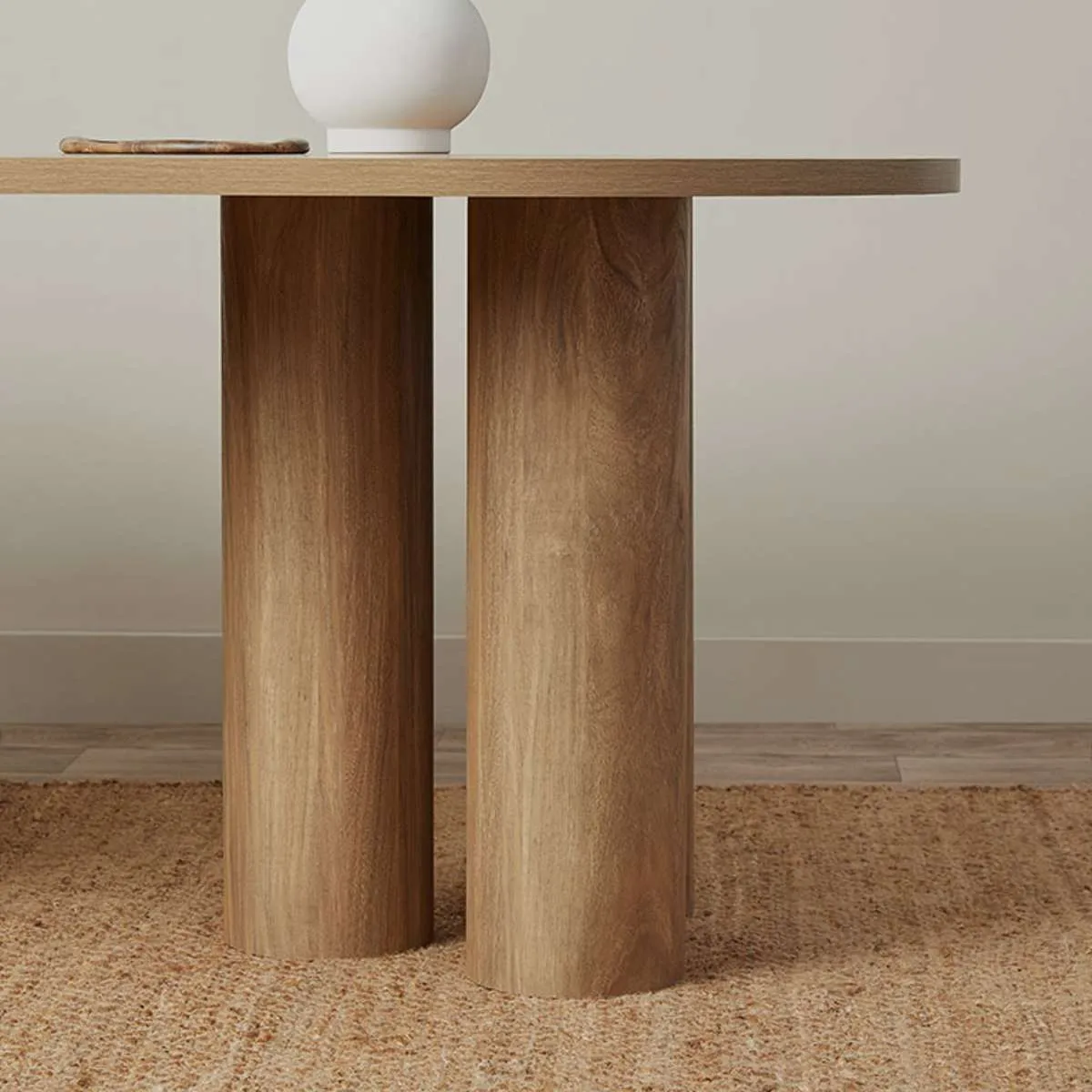 Otis Six Seater Dining Table - Pecan Mocka