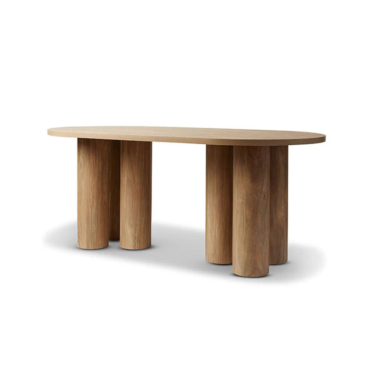 Otis Six Seater Dining Table - Pecan Mocka