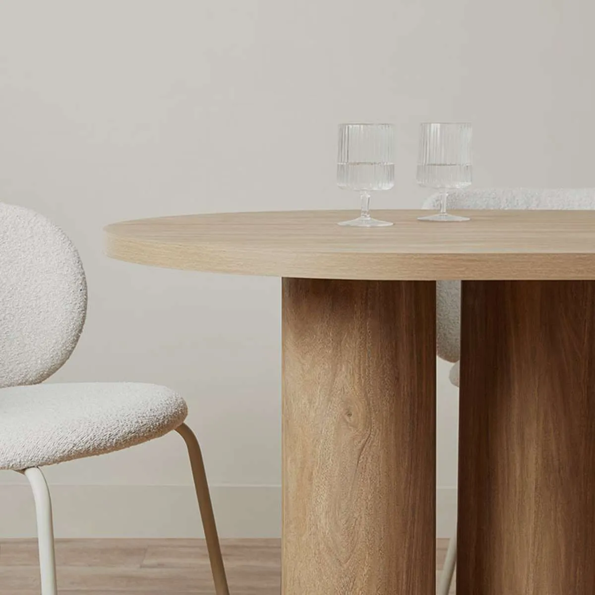Otis Six Seater Dining Table - Pecan Mocka