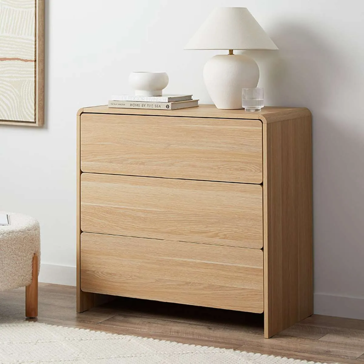Owen Three Drawer - Natural Mocka