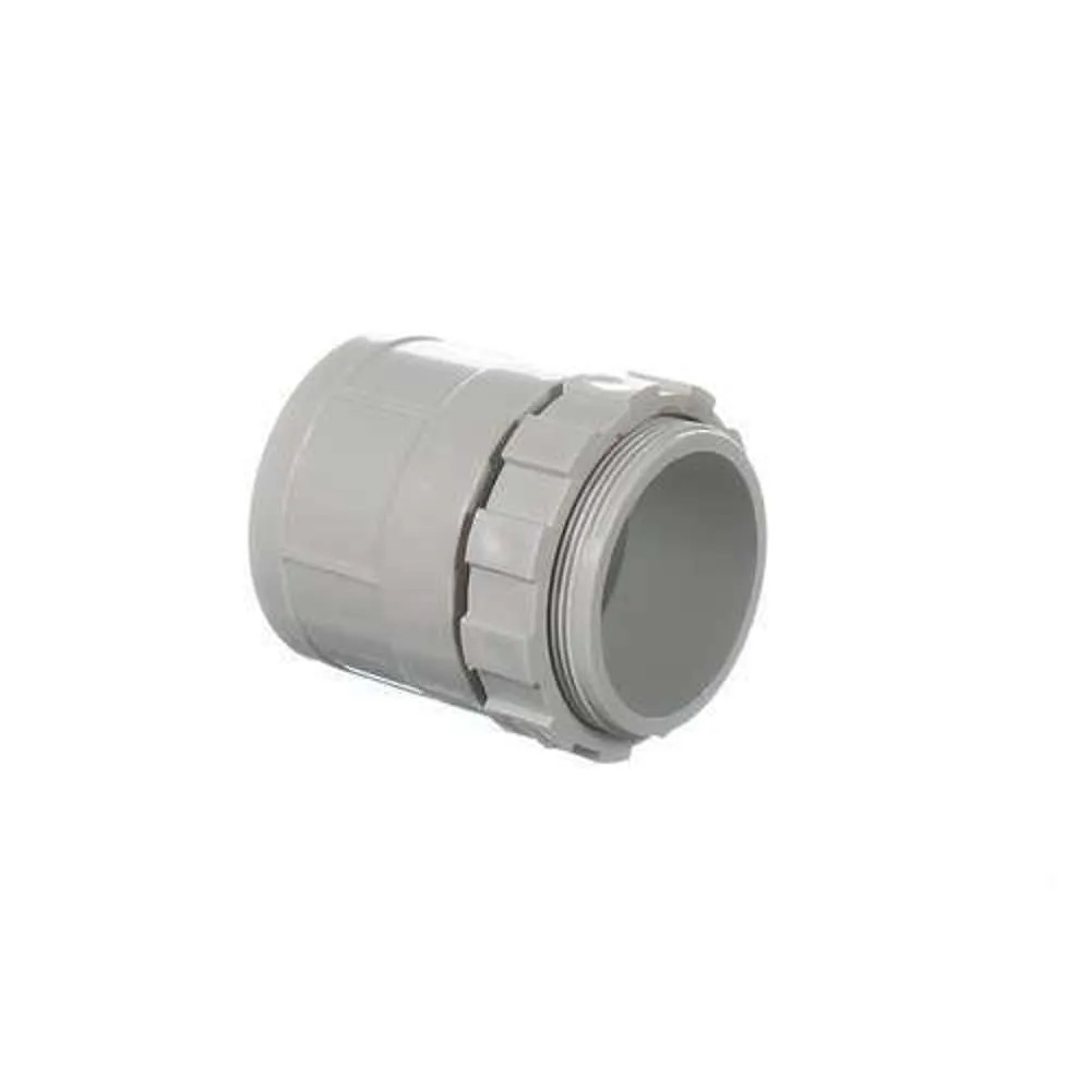 Ozlec Adaptors PVC Plain to Screw 20mm Grey