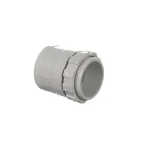 Ozlec Adaptors PVC Plain to Screw 20mm Grey