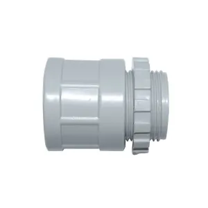 Ozlec Adaptors PVC Plain to Screw 25mm Grey **