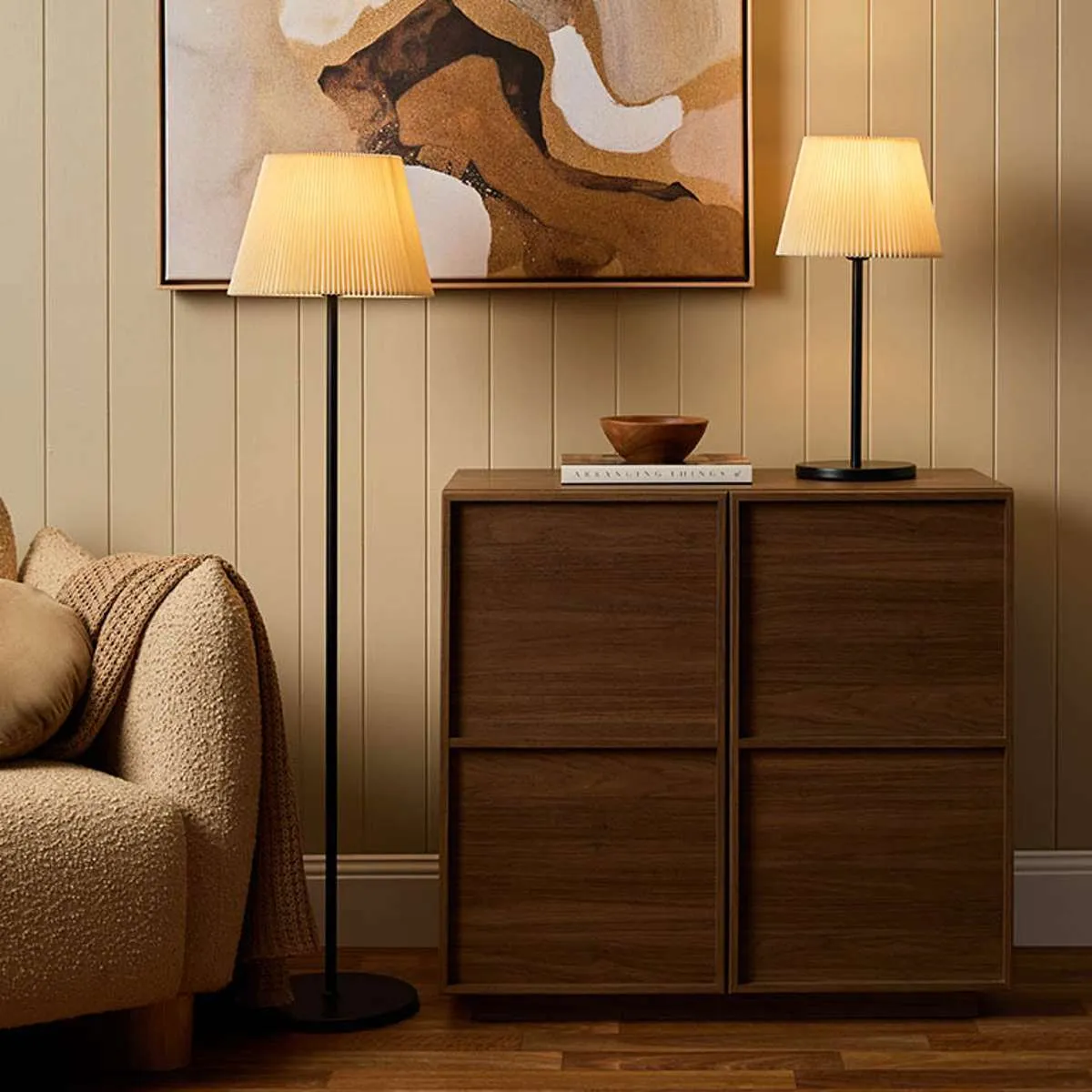 Porto Metal Floor Lamp Mocka